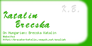 katalin brecska business card